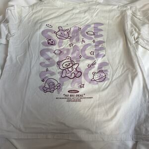 Kawaii Space Bear T Shirt Retro Japan White Tee Vamtac Cute Short Sleeve M